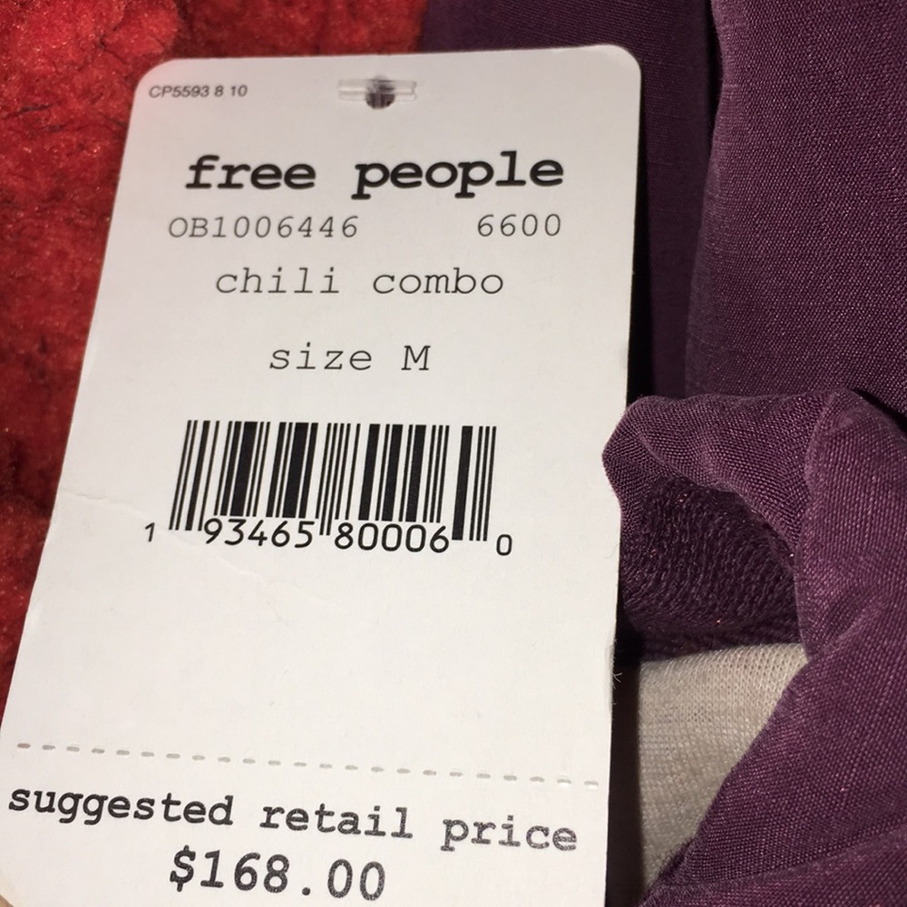 NWT Free People “Chili Combo” Fleece Jacket. M - Picture 8 of 8